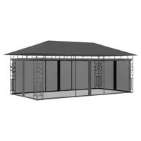 Prieel met klamboe 6x3x2,73 m antraciet