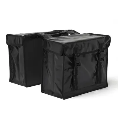 Dubbele fietstas New Looxs Bisonyl Double - zwart - 46 liter