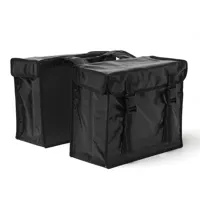 Dubbele fietstas New Looxs Bisonyl Double - zwart - 46 liter