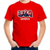 Rood fan shirt / kleding usa supporter EK/ WK voor kinderen XL (158-164)  -