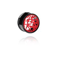Zwarte Double Flared Tunnel Chirurgisch Staal 316L Tunnels & Plugs - thumbnail