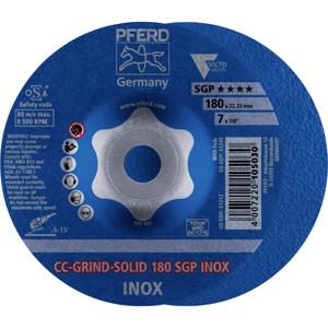 PFERD 64189180 CC-GRIND-SOLID 180 SGP INOX Schuurschijf Diameter 180 mm Boordiameter 22.23 mm 10 stuk(s)