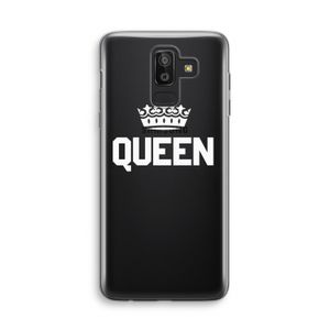 Queen zwart: Samsung Galaxy J8 (2018) Transparant Hoesje