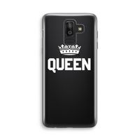 Queen zwart: Samsung Galaxy J8 (2018) Transparant Hoesje
