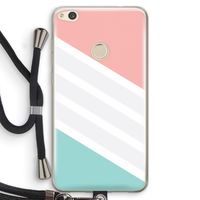 Strepen pastel: Huawei Ascend P8 Lite (2017) Transparant Hoesje met koord