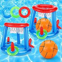 1 st groot drijvend volleybalnet en basketbalring - opblaasbare zwembadspelset voor waterplezier - duurzaam en eenvoudig te monteren - perfect voor zwembadfeesten in de achtertuin en buitenspellen Lightinthebox