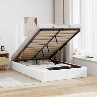 Bedframe zonder matras 120x200 cm kunstleer wit