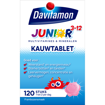 Davitamon Junior 3+ Kauw Vitamines Framboos