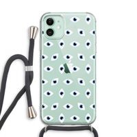 Eyes pattern: iPhone 11 Transparant Hoesje met koord