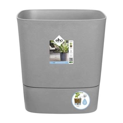 ELHO - Bloempot - Greensense Aqua Care Vierkant 38 - Licht Cement - Binnen/buiten - Ø 38 x H 38,9 cm