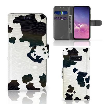 Samsung Galaxy S10e | Telefoonhoesje | Met pasjeshouder | Koeienvlekken