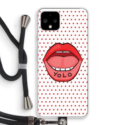 Yolo Denise: Pixel 4 Transparant Hoesje met koord
