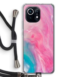 Roze explosie: Xiaomi Mi 11 Transparant Hoesje met koord