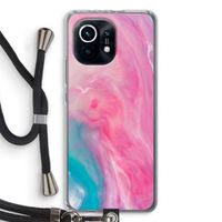Roze explosie: Xiaomi Mi 11 Transparant Hoesje met koord