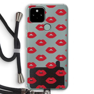 Lips: Pixel 5 Transparant Hoesje met koord