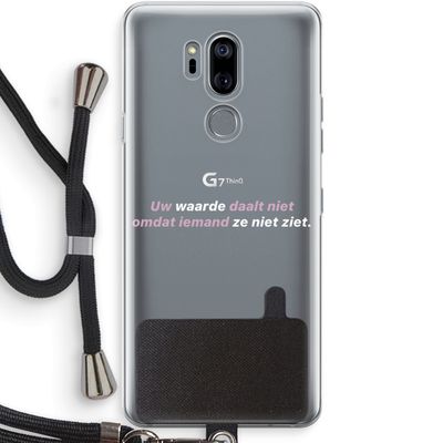 uw waarde daalt niet: LG G7 Thinq Transparant Hoesje met koord