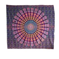 Authentiek Wandkleed Katoen Paars Mandala (240 x 210 cm)