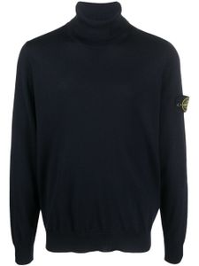 Stone Island roll-neck virgin wool jumper - Bleu