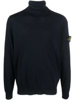 Stone Island roll-neck virgin wool jumper - Bleu - thumbnail