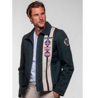 Carroll Shelby 'Snake' Canvas Jacket Marine Blue-2XL