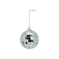 Disco kerstbal - zilver - D7 cm - glas/foam - discobal/discobol - kerstversiering