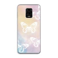 White butterfly: Xiaomi Redmi Note 9 Pro Transparant Hoesje