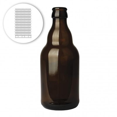 Bierfles Steinie III 33 cl, kroonkurk 26 mm - pallet 2640 st.