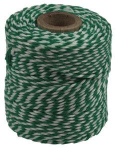 Katoentouw, groen-wit, klos van 50 g, ongeveer 55 m