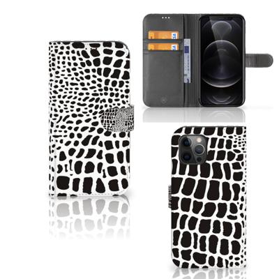 Apple iPhone 12 Pro Max | Telefoonhoesje | Met pasjeshouder | Slangenprint