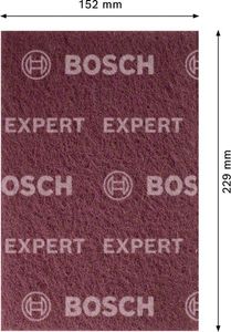 Bosch Accessoires Expert N880 vliespad voor handmatig schuren 152 x 229 mm, zeer fijn A - 1 stuk(s) - 2608901215