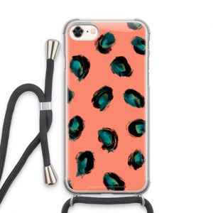 Pink Cheetah: iPhone 8 Transparant Hoesje met koord
