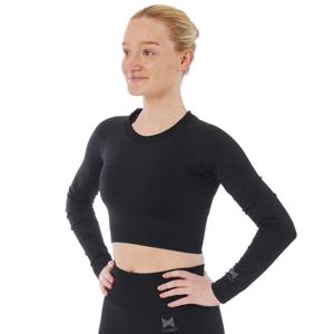 Xtreme Sportswear Croptop lange mouwen Dames Zwart-XL
