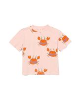HEMA Baby T-shirt Krab Roze (roze)
