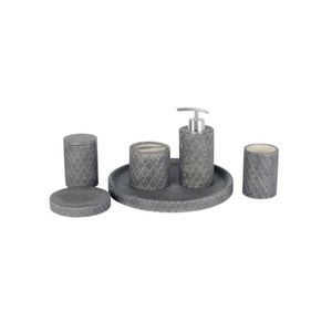 Accessoires Set Ideavit Idea.Isy Rond Beton Donker Grijs Ideavit