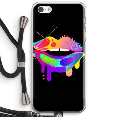 Lip Palette: iPhone 5 / 5S / SE Transparant Hoesje met koord