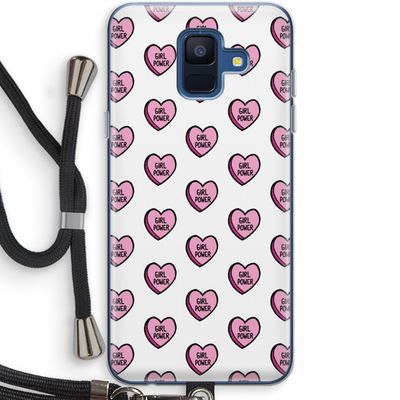 GIRL POWER: Samsung Galaxy A6 (2018) Transparant Hoesje met koord