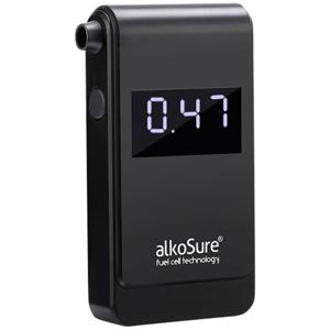 alkoSure Alcoholtester Zwart (mat) 0.00 tot 4.00 ‰ Incl. display, Weergave van verschillende eenheden