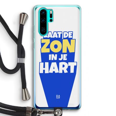 Laat de zon in je hart: Huawei P30 Pro Transparant Hoesje met koord
