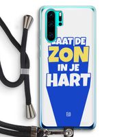 Laat de zon in je hart: Huawei P30 Pro Transparant Hoesje met koord