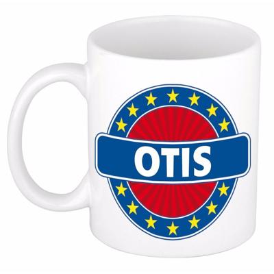 Otis voornaam koffiemok - beker - wit/blauw - 300 ml - Cadeau - Heren - Collega - Vaderdag Otis voornaam koffiemok - beker - wit/blauw - 300 ml - Cadeau - Heren - Collega - Vaderdag