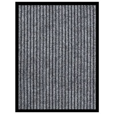 VidaXL Deurmat 40x60 cm gestreept grijs