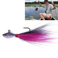 HENGJIA 7cm / 25g gebonden draad Hengelsport kunstmatige lokmiddelen Lead vis Treble haken Baits(Grey)