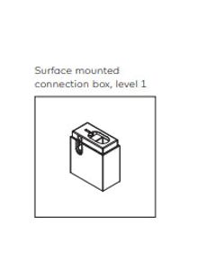 Kreon - Surface mounted connection box, level 1, 24Vdc, zwart