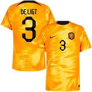 Nederlands Elftal ADV Match Shirt Thuis 2022-2023 + De Ligt 3