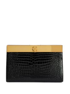 Giuseppe Zanotti pochette Tanaya à effet peau de crocodile - Noir