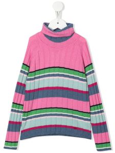 Emporio Armani Kids pull nervuré à col roulé - Rose