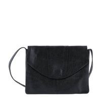 PIECES leren crossbody tas Lala zwart - thumbnail