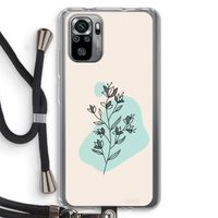 Violets are blue: Xiaomi Redmi Note 10S Transparant Hoesje met koord