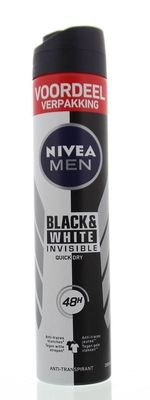 Nivea Men deodorant black & white XL spray (200 ml)