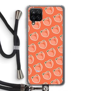 Just peachy: Samsung Galaxy A12 Transparant Hoesje met koord